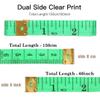 Stealodeal Fiber Material Sewing Tailors Body Measuring Measurement Tape (1.5 Imperial, Green) (Pack of 2) view 4