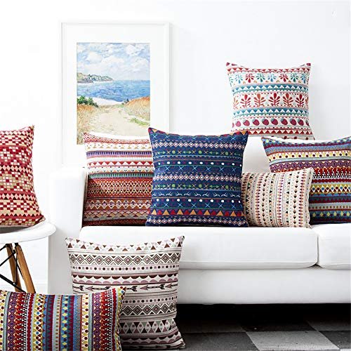 AEROHAVEN Set of 5 Designer Decorative Throw Pillow/Cushion Covers - 12 x 12 inches