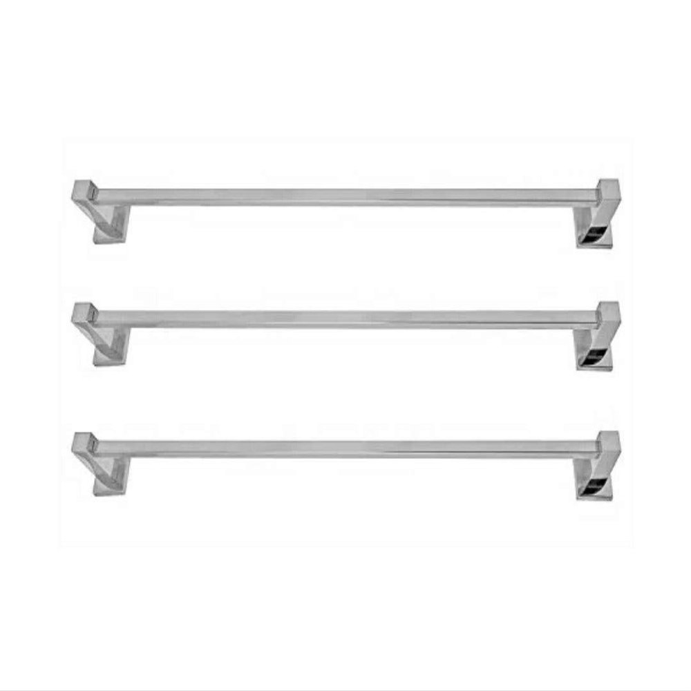 deeplax stainless steels towel holder rod hanger stand rail bar robe rack for Bathroom Accessories/Chrome Finish 12 inches (1feet) Set of 3