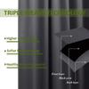 KOSOVO Silk Blackout Curtain Only with 3 Layers Weaving Technology Thermal Insulated Draperies Energy Saving (Width - 4ft x 6ft -Length) Grey view 3