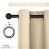 KOSOVO Silk Blackout Curtain Pack of 1 Piece Only with 3 Layers Weaving Technology Thermal Insulated Draperies Energy Saving (Width - 4ft x 4ft -Length) Cream view 2