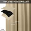 KOSOVO Silk Blackout Curtain Pack of 1 Piece Only with 3 Layers Weaving Technology Thermal Insulated Draperies Energy Saving (Width - 4ft x 4ft -Length) Cream view 3