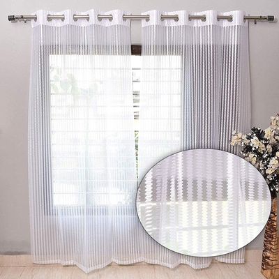 Srk Trendz Polyresin Curtain (White, 9 Feet) - Pack of 2