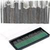 DIY Crafts 30 Pcs 1 Sets - 10 Sets, Steel Diamond Burr Glass Set (Silver) Sets Set/Kit Do it Yourself Kit Diamond Burr Bit, Grinder Carving Set for Rotary Dremel Drill MachineTools (30 Pcs 30x1, Silver) view 1