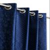 HOME UTSAV Embossed Pyramid Solid Punching Heavy Curtains for Window 5 Feet, Pack of 2, Blue view 1