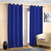 HOME UTSAV Embossed Pyramid Solid Punching Heavy Curtains for Window 5 Feet, Pack of 2, Blue view 2