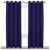 KOSOVO Silk Blackout Curtain Pack of 1 Piece Only with 3 Layers Weaving Technology Thermal Insulated Draperies Energy Saving (Width - 4ft x 6ft -Length) Navy view 1