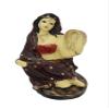 GW Creations Standard Traditional Good-Looking Rajasthani Woman Playinng Dafli Showpieces Home Decorative. Brown (12 * 10 * 19 cm) view 1