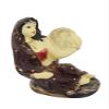 GW Creations Standard Traditional Good-Looking Rajasthani Woman Playinng Dafli Showpieces Home Decorative. Brown (12 * 10 * 19 cm) view 2