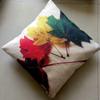 CIDIZY Jute Maple Floral Cushion Covers Set of 5, 16x16 Inch, Multicolour view 2