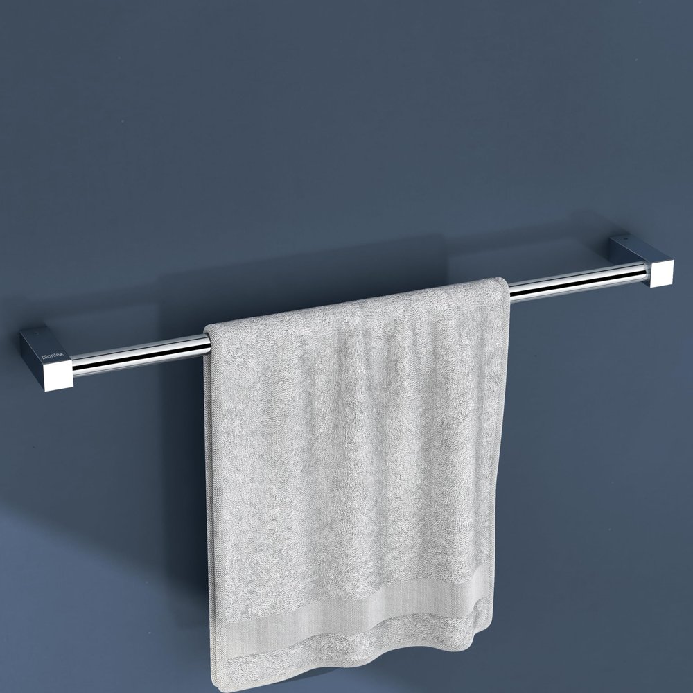 Plantex Stainless Steel Towel Hanger for Bathroom/Single Towel Rod/Towel Bar/Bathroom Accessories (24 Inch-Chrome - 1003)
