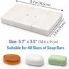 KC KULLICRAFT Natural Marble Soap Dish  Solid Stone Soap Holder for Bathroom Sink & Shower, Heavy Durable Handmade Tray, White Marble Bar Soap Saver (5.7 x 3.5 Inch). view 2