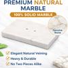 KC KULLICRAFT Natural Marble Soap Dish  Solid Stone Soap Holder for Bathroom Sink & Shower, Heavy Durable Handmade Tray, White Marble Bar Soap Saver (5.7 x 3.5 Inch). view 4