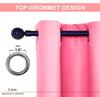 KOSOVO Silk Blackout Curtain Pack of 1 Piece Only with 3 Layers Weaving Technology Thermal Insulated Draperies Energy Saving (Width- 4ft x 6ft -Length) Pink view 2