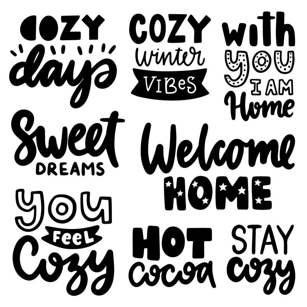 5 Ace Cozy Day;Cozy Winter Vibes;with You i am Home;Sweet Dreams |motivaional,inspirational poster for room,gym,offices(size: 12x18 inch),multicolor