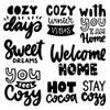 5 Ace Cozy Day;Cozy Winter Vibes;with You i am Home;Sweet Dreams |motivaional,inspirational poster for room,gym,offices(size: 12x18 inch),multicolor view 1