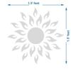 Walltech Combo Pack of Wall Stickers Sun Silver Square 2 Set Golden Acrylic Mirror with Folk Band (Set of -5) Switch Board Sticker view 3