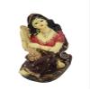 GW Creations Rajasthani Woman Musician Showpiece  Traditional Handcrafted Figurine Playing Ukulele | Antique Brown Home Decorative Statue (12x10x19 cm) view 1