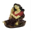 GW Creations Rajasthani Woman Musician Showpiece  Traditional Handcrafted Figurine Playing Ukulele | Antique Brown Home Decorative Statue (12x10x19 cm) view 3