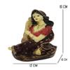 GW Creations Rajasthani Woman Musician Showpiece  Traditional Handcrafted Figurine Playing Ukulele | Antique Brown Home Decorative Statue (12x10x19 cm) view 4