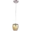 Somil Pendant Ceiling Light Hanging Lamp with Golden Mosaic Glass Shade of Lighting Effats, Led Compatible, Perfect for Indoor Lighting. Dia- 10 X 10 X 95 Cm view 1
