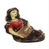 GW Creations Beautiful Standard Traditional Rajasthani Woman Playinng Dholak Showpieces Home Decorative. Brown (12 * 10 * 19 cm) view 2