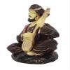 GW Creations Traditional Rajasthani Sitar Musician Showpiece  Handcrafted Home Decor Figurine with Antique Brown Finish | Ethnic Indian Folk Art Statue (12x10x19 cm) view 3