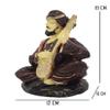 GW Creations Traditional Rajasthani Sitar Musician Showpiece  Handcrafted Home Decor Figurine with Antique Brown Finish | Ethnic Indian Folk Art Statue (12x10x19 cm) view 4