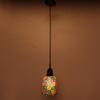 Somil Designer Pendent Hanging Ceiling Lamp Light with Black Cord, Glass, Round, Compatible with 5 to 60 Watt LED, Multicolour view 2