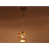 Somil Pendant Ceiling Light Hanging Lamp with Multicolour Mosaic Glass Shade of Lighting Effats, Led Compatible, Perfect for Indoor Lighting. Dia- 10 X 10 X 95 Cm view 4