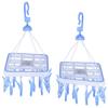 River plast Cloth Drying Stand Hanger for Indoor and Outdoor, Balcony 24 Plastic Clips, Set of 2 view 1