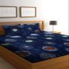 HIYANSHI HOME FURNISHING Premium Cotton Double King Flat Bedsheets with 2 Pillow Covers (90'' x100'', Design-9) view 2