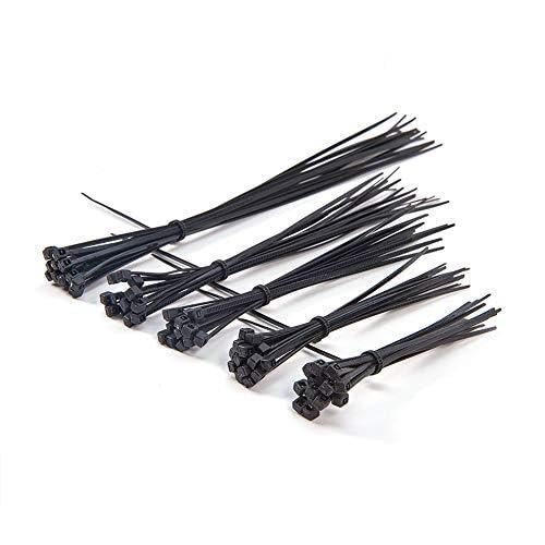 Rpi shop Cable tie (Combo (4, 6, 8, 10, 12 Inch) 100 pcs each), Black, 1)