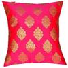 VIREO Dupion Silk Cushion Cover with Zipper - Set of 5 (16X16 Inch) view 3