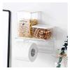 Vihax Toilet Tissue Paper Holder and Multi-Purpose Shelf - Wall Mount Storage Organizer for Bathroom, Holds 1 Rolls - Durable Metal Wire Design view 3