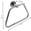 GOLD BELL Towel Ring - Bathroom Towel Holder - Stainless Steel Towel/Napkin Ring - Calibo (Silver, Chrome Finish, 2PCs) view 4