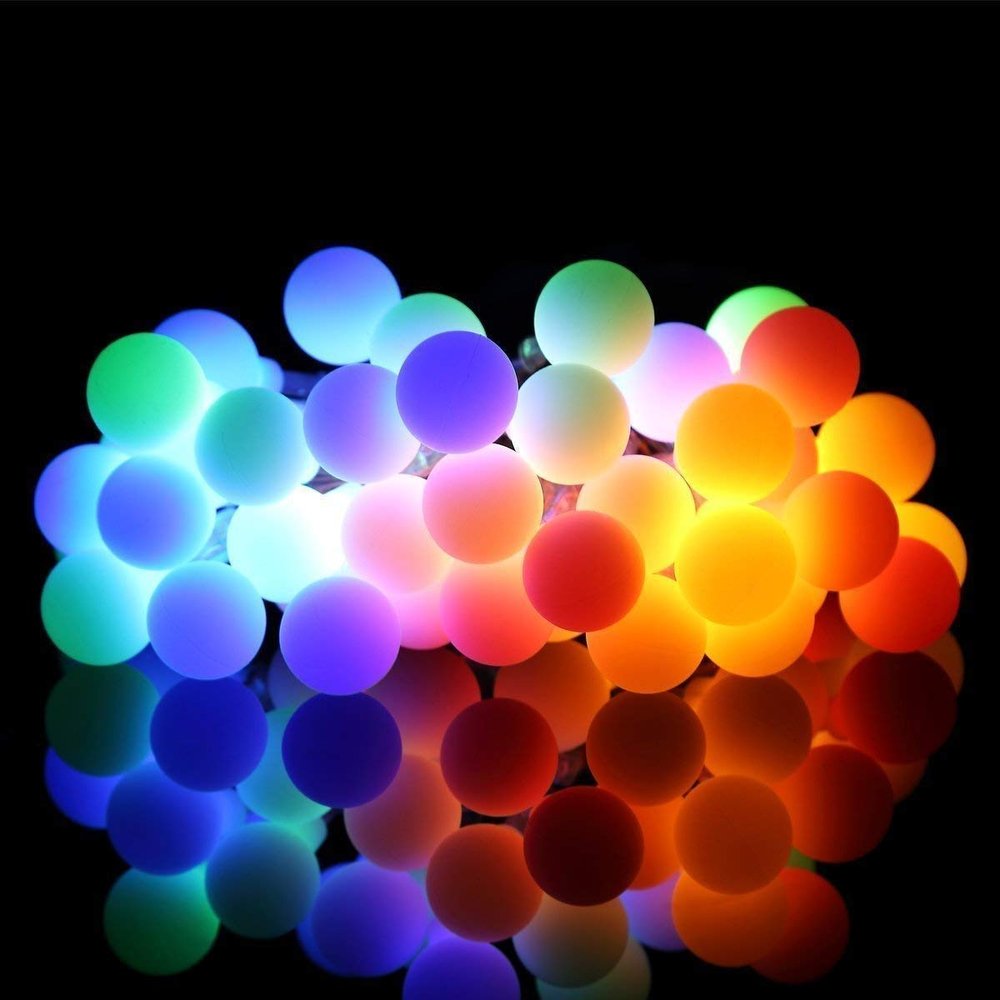 MIRADH Outdoor String Lights, 15 m 32 LED RGRB Ball Lights, Starry Fairy Lights, Diwali Lights for Decoration for Home,led Lights for Home Decoration, Diwali Lights (Multicolour)