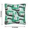 DECOTREE Cotton 104 TC Cushion Cover, 12 x 12 Inch, Turquoise Blue, 5 Pieces view 4
