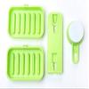 SEASPIRIT Plastic Double Layer Soap Dish Suction Cup Wall Tray Self-Adhesive Stainless Steel Waterproof Kitchen Bathroom Soaps Storage Rack view 2