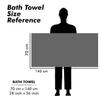 U & U UNIQUE UTILITIES Microfiber Towels for Bath Large Size (400 GSM) | Bath Towel for Men & Women | Soft, Ultra Absorbent & Quick-Dry Towels for Bathing (Grey) - 70 x 140 cm view 2