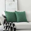 Khooti Jute Cushion Cover | 10x10| Green | Set of 2 | Throw Pillow Cover for Couches, Chairs, Sofas, Beds, Coffee Tables, Living Rooms, Bedrooms, Modern Boho Design view 1
