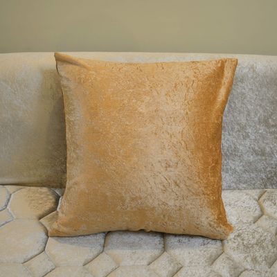 Khooti Sparkle Velvet Cushion Cover, 10x10 | Copper Gold | Pack of 2 | Solid Plain Soft & Smooth, Decorative Cushion Covers for Living Room, Bedroom, Couches, Chairs, Sofas, Beds & Home Decor