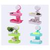 SEASPIRIT Plastic Double Layer Suction Cup Holder Rack Bathroom Shower Soap Dish Hanging Tray (Multicolour , Medium) view 1