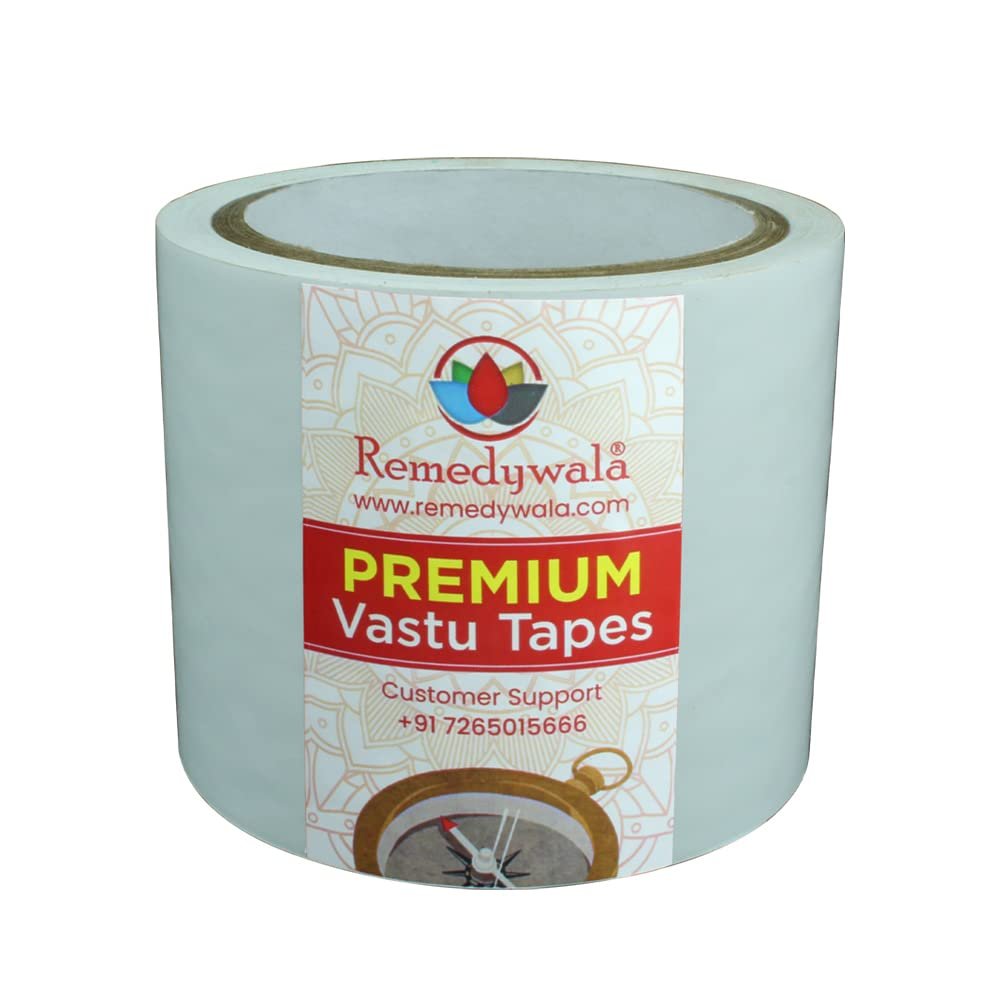REMEDYWALA Vastu White Color Tape (3 to 4 Inch) (20 Meter)