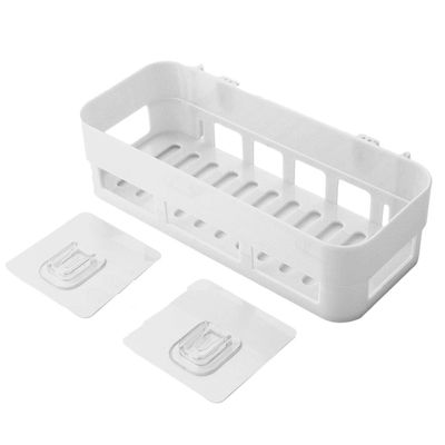 Nishaj ABS Plastic Material Power Tool Bathroom Shelves for Organize Bathroom Accessories Like Toothbrush, Soap, Shampoo Bottle, Holder Rack for Man and Woman (Multi Color) Set of - (2)