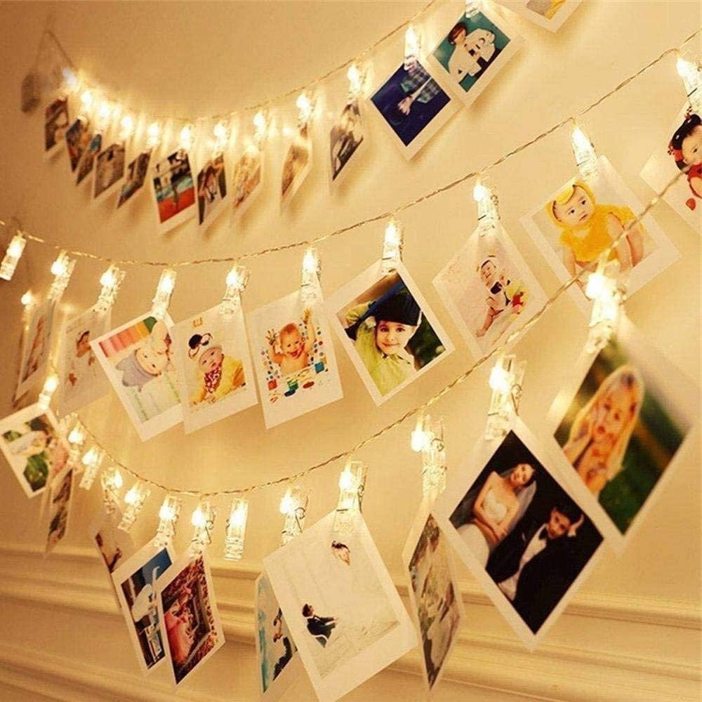 fizzytech 20 LED Normal Clip String Lights Warm White Decorative Hanging Fairy Lights for Home, Bedroom & Parties (20 Led Normal Clip WW, Pack of 1)