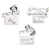 Sticker Hub Lord Krishna Switch Board Sticker Size-12cm x 9cm Set of -3 SW225 view 1