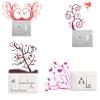 Sticker Hub Beautiful Abstract Designs Switch Board Sticker Size-6cm x 15cm Set of -4 SW221 view 1