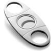 HASTHIP Stainless Steel Pocket Cigar Tool Cigar Cutter with Double Guillotine Cutter Blades Nipping Off The end of Cigar for Most Size of Cigars (Multicolour) view 1