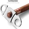 HASTHIP Stainless Steel Pocket Cigar Tool Cigar Cutter with Double Guillotine Cutter Blades Nipping Off The end of Cigar for Most Size of Cigars (Multicolour) view 3